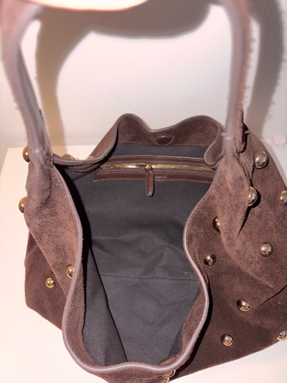 Madewell The Mylie Studded Suede Shoulder Bag - Picture 4 of 4